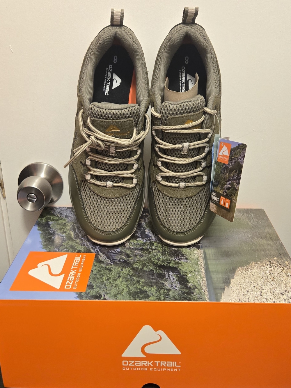 Ozark Trail Men's Olive/Tan Trail Running Sneakers